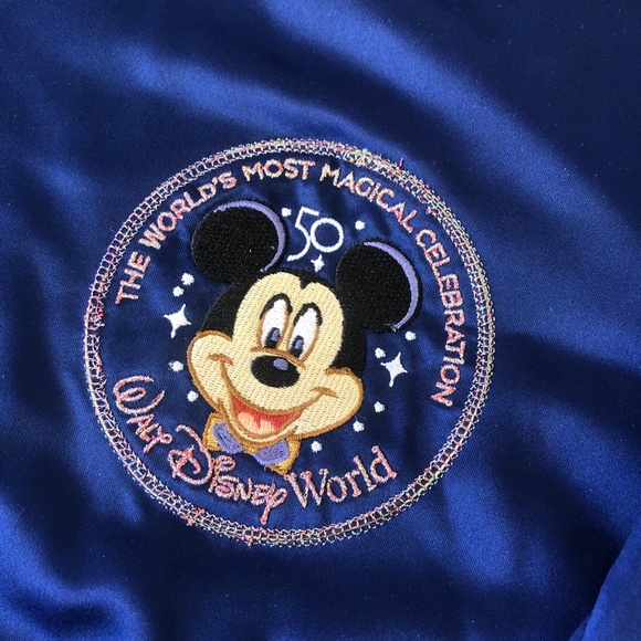 2022 Disney World 50th Anniversary Blue Bomber Castle Mickey Jacket - NEW - Picture 4 of 4